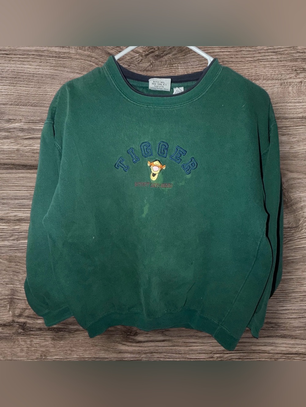 Vintage Disney Tigger “Pooh & Friends” Green Crewneck Sweatshirt – Size L